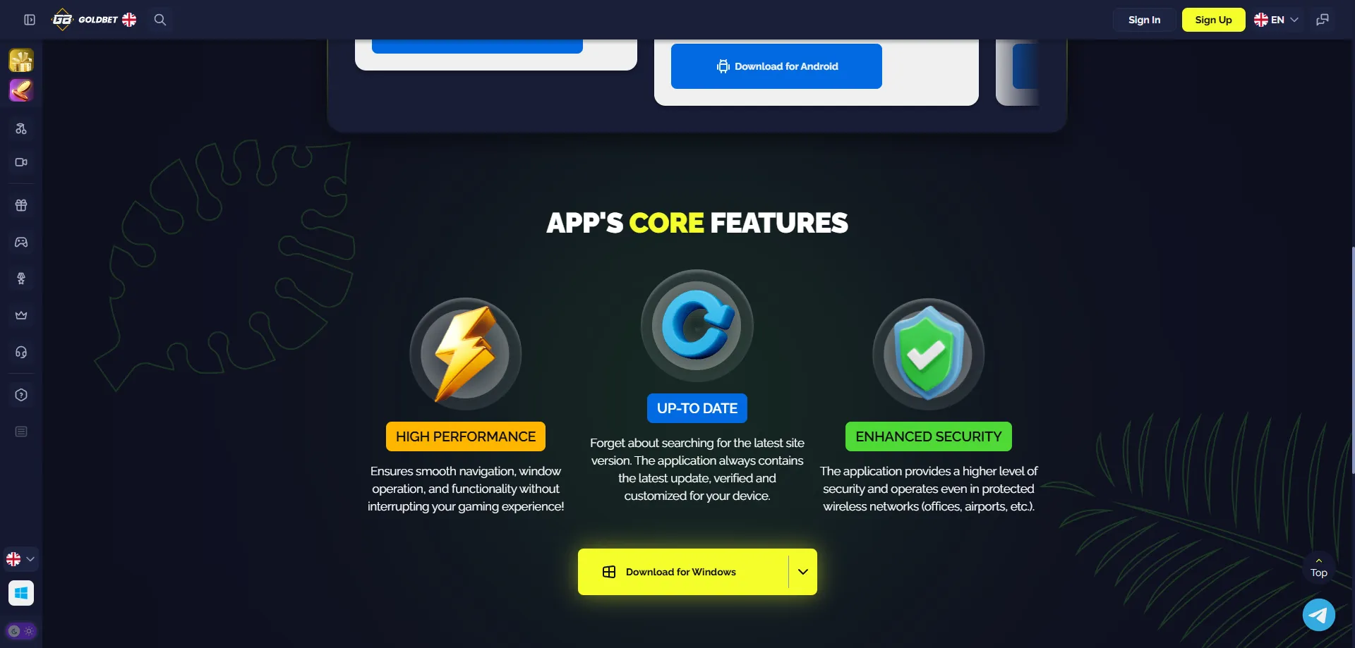 Goldbet Casino mobile app download for Android and iOS Pakistan